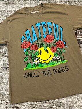NEW Grateful Smell the Roses Tee T Shirt